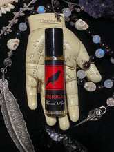 Load image into Gallery viewer, Morrigan ~ Ritual Anointing Oil ~ Raven ~ Phantom Queen ~ Battle Crow ~ Dark Goddess ~ Prophetess ~ Seductress ~ Trickster ~ Sovereignty