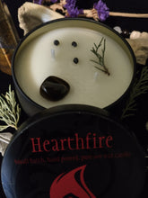 Load image into Gallery viewer, Hearthfire Ritual Candle ~ Hearth Witch ~ Green Witch ~ House Blessing ~ Homemaker ~ Sacred Space ~ Herbalist ~