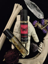 Load image into Gallery viewer, Gypsy ~ Ritual Anointing Oil ~ Self-Expression ~ Breaking Barriers ~ Creativity ~ Personal Truth ~ Free Spirit ~  Wanderlust ~ Traveler ~ Wild Heart