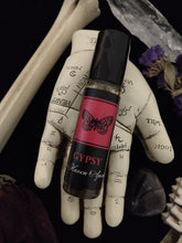 Load image into Gallery viewer, Gypsy ~ Ritual Anointing Oil ~ Self-Expression ~ Breaking Barriers ~ Creativity ~ Personal Truth ~ Free Spirit ~  Wanderlust ~ Traveler ~ Wild Heart