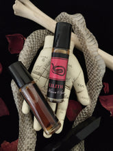 Load image into Gallery viewer, Lilith Oil ~ Feminism ~ Empowerment ~ Temptress ~ Transformation ~ Night Demon ~ Sex Magick ~ Dark Moon ~ Independence ~