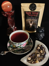Load image into Gallery viewer, Night Terror ~ Lilith Devotional Tea ~ Feminism ~ Empowerment ~ Temptress ~ Transformation ~ Sex Magick ~ Dark Moon ~ Independence ~