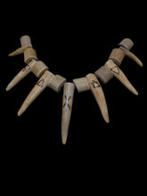 Load image into Gallery viewer, Deer Antler Pendant Necklace ~ Bindrune ~ Ritual Necklace ~ Deer Spirit ~ Strength ~ Elements
