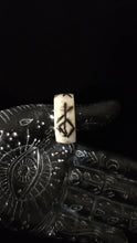 Load image into Gallery viewer, Bindrune Antler Ring ~ Strength ~ Creation ~ Youth ~ OOAK
