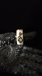 Bindrune Antler Ring ~ Strength ~ Creation ~ Youth ~ OOAK