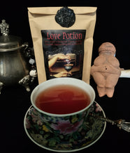 Load image into Gallery viewer, Love Potion Tea ~ Lovers Tea ~ Self-Love ~ Ritual Devotion Tea ~ Lupercalia ~ Love Goddess ~ Herbal Tea ~
