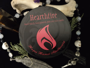 Hearthfire Ritual Candle ~ Hearth Witch ~ Green Witch ~ House Blessing ~ Homemaker ~ Sacred Space ~ Herbalist ~