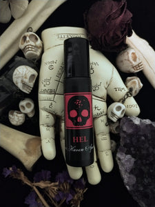 Hel ~ Ritual Anointing Oil ~ Cycles ~ Rebirth ~ Life ~ Death ~ Change ~ Renewal ~ Underworld Journey ~ Light ~ Dark ~ The End ~ The Beginning ~