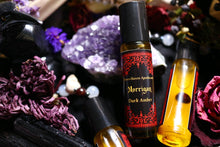 Load image into Gallery viewer, Morrigan ~ Ritual Anointing Oil ~ Raven ~ Phantom Queen ~ Battle Crow ~ Dark Goddess ~ Prophetess ~ Seductress ~ Trickster ~ Sovereignty
